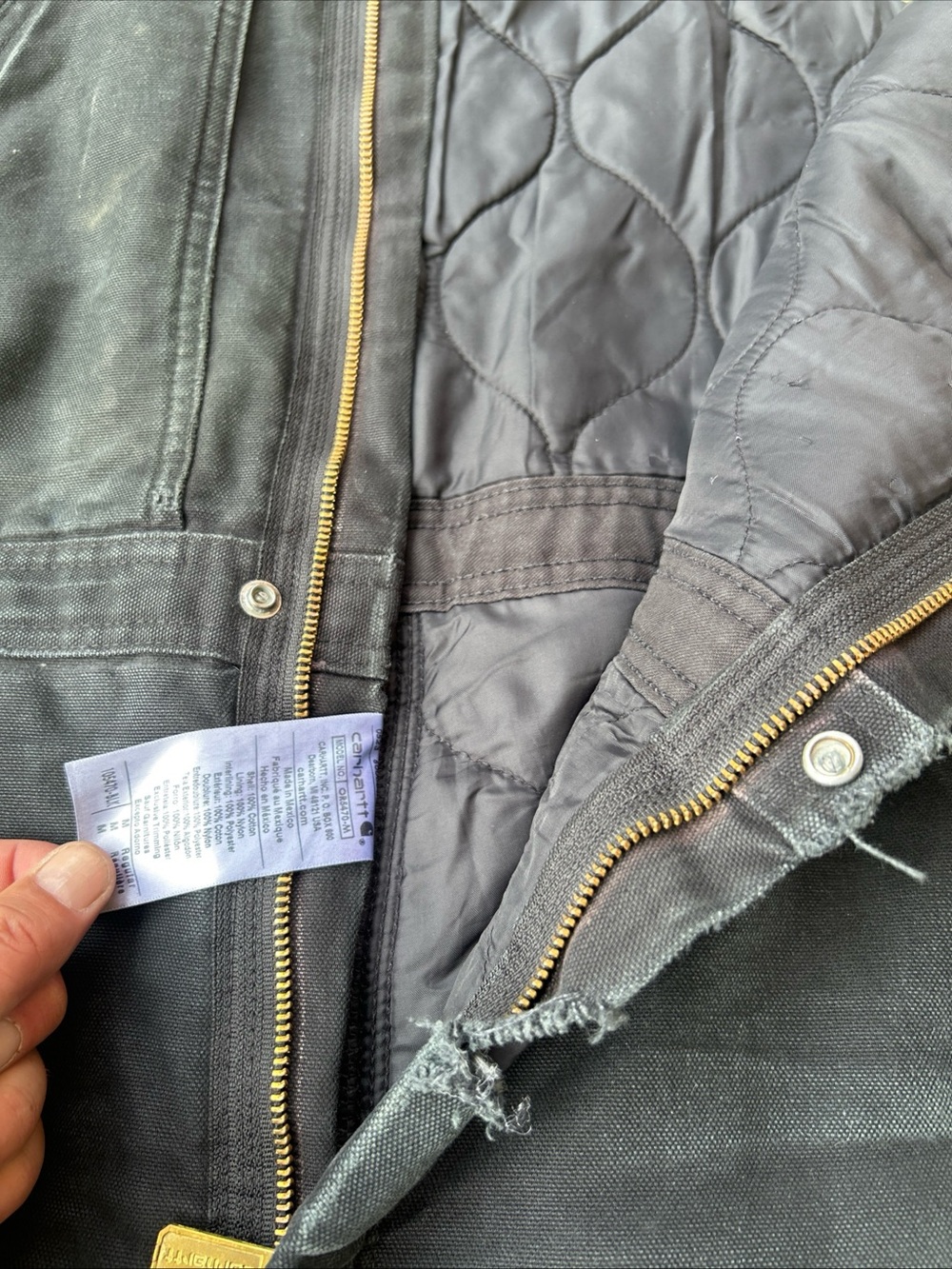 Carhartt Black Workwear Duck Bib Overalls with Zip Pockets - Picture 4 of 9